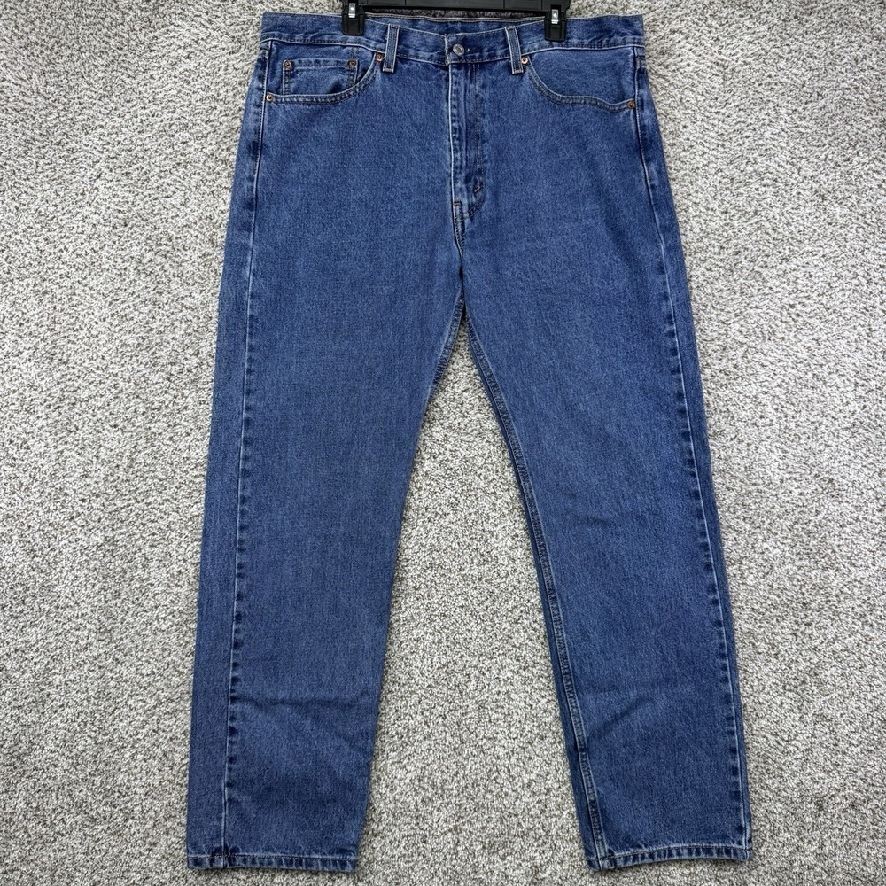 Levi's Jeans Men's 38x30 Blue Denim Pants Medium Wash 505‎ Straight 100% Cotton